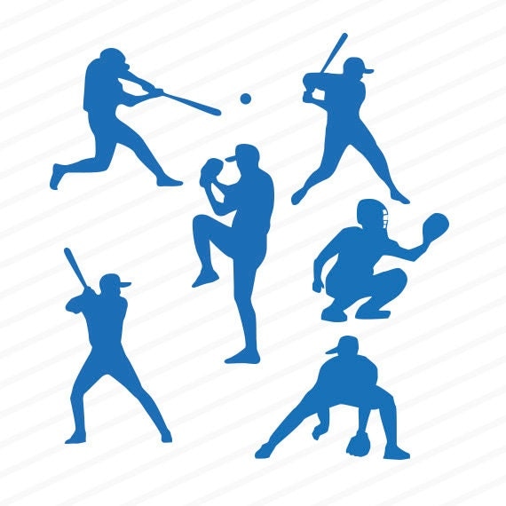 Download Men Baseball Players. SVG Ai EPS DXF. Cutting files.