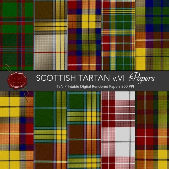 Scottish Tartans / Highland Clan Buchanan by CornucopiaArtDesign