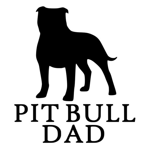 Download Pit Bull Dad Die-Cut Decal Car Window Wall Bumper Phone Laptop