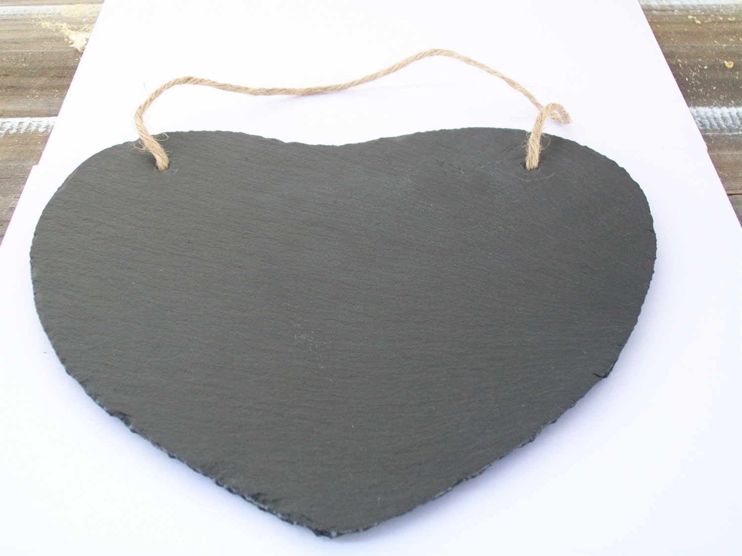 Large Hanging Slate Heart Chalkboard Sign Heart Chalk Board