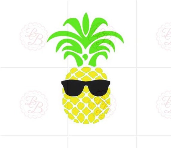 Download Monogram Pineapple SVG with Sunglasses SVG and JPEG