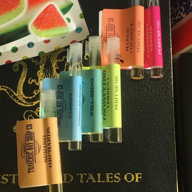 6 Perfume oil samples 1/20 oz 1.478 ml your choice. six