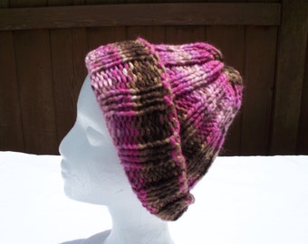 Hat Light Gray Fuzzy Boa Yarn Wear Slouchy or by AColorfulYou