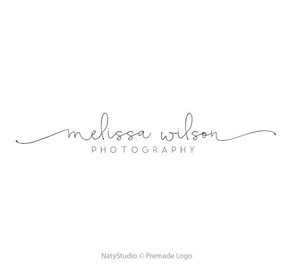 Calligraphy logo premade logo design typography logo text only