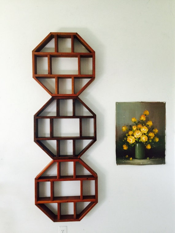 Octagon wall shelf