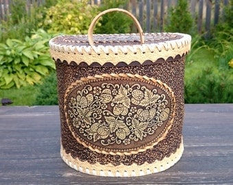 wicker storage baskets, decorative storage boxes, bread box, housewarming gift, rustic storage bins, farmhouse decoration, gift for wife