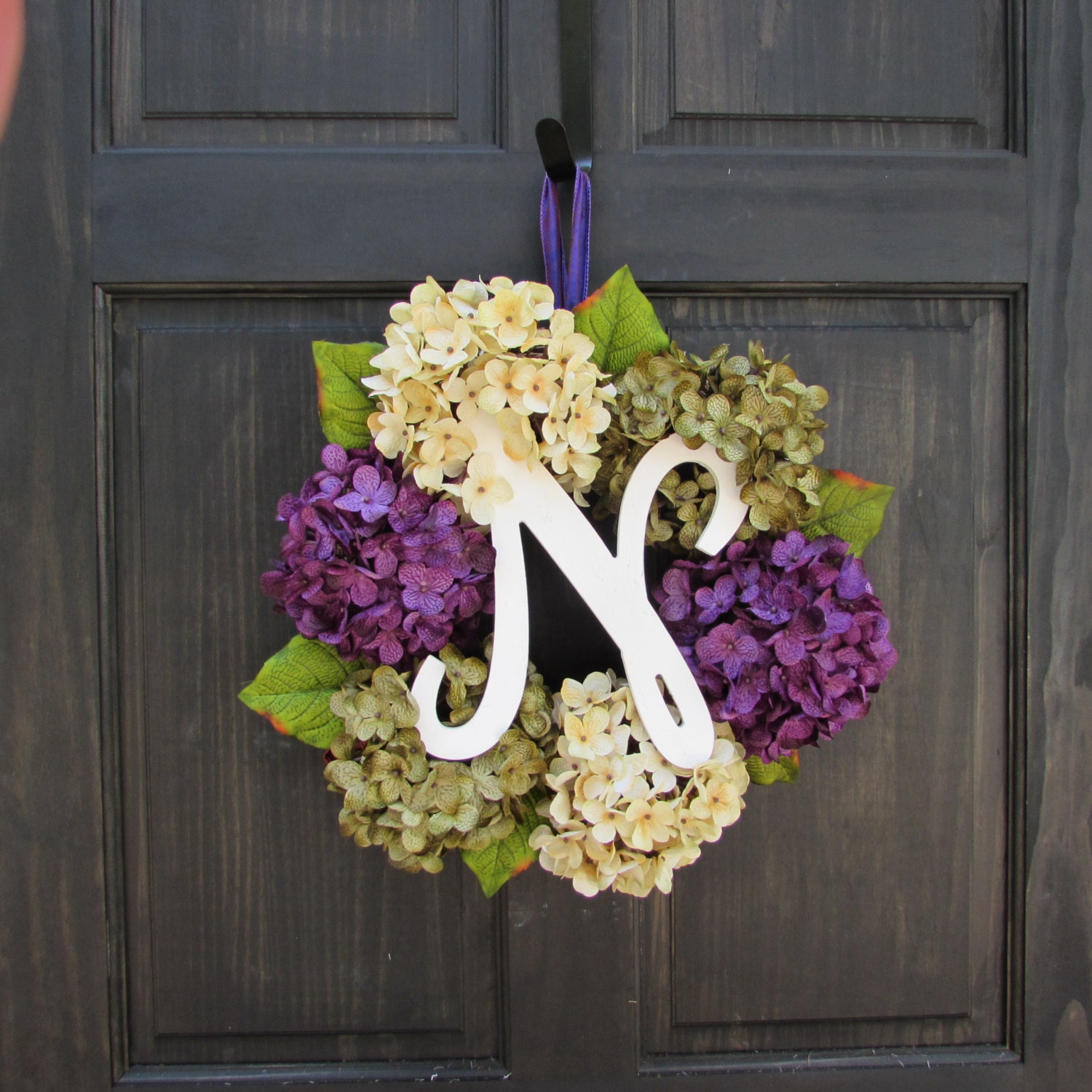 Monogram wreaths for front door