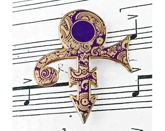 PAISLEY hard enamel lapel PIN - Prince love symbol / tribute paisley park purple rain / #Miner49ers by BUNCEandBEAN