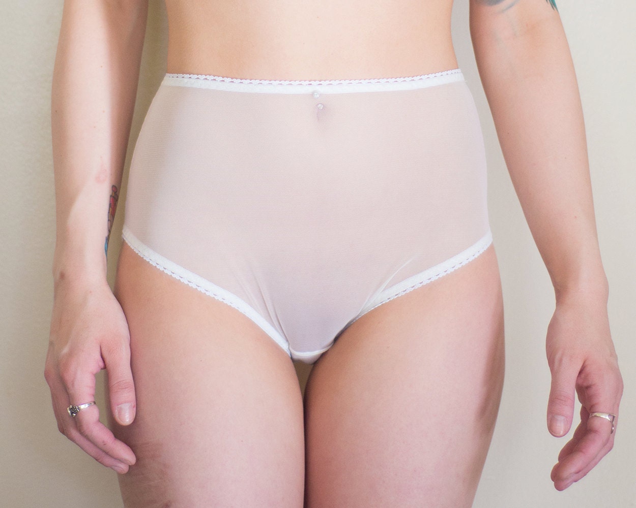 White High Waisted Panties Sweet Tooth Lingerie