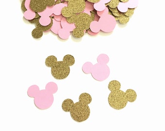 Minnie Mouse Birthday - Gold And Pink Confetti - Minnie Mouse Confetti - Minnie Mouse Birthday Party - Minnie Mouse Party Decorations