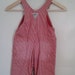 Vintage Oshkosh Baby Toddler Red White Stripe Denim Overalls Knit Lining Snap Legs Sz 24 Mo Classic