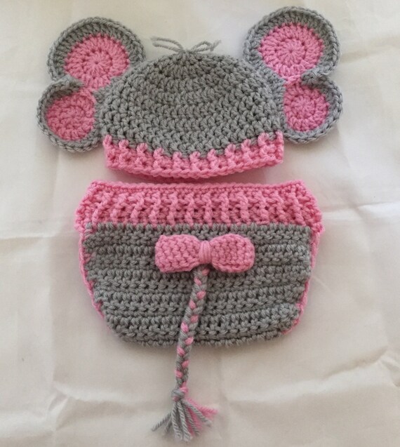 Newborn Elephant hat diaper cover newborn by KnotYourGrannySqShop
