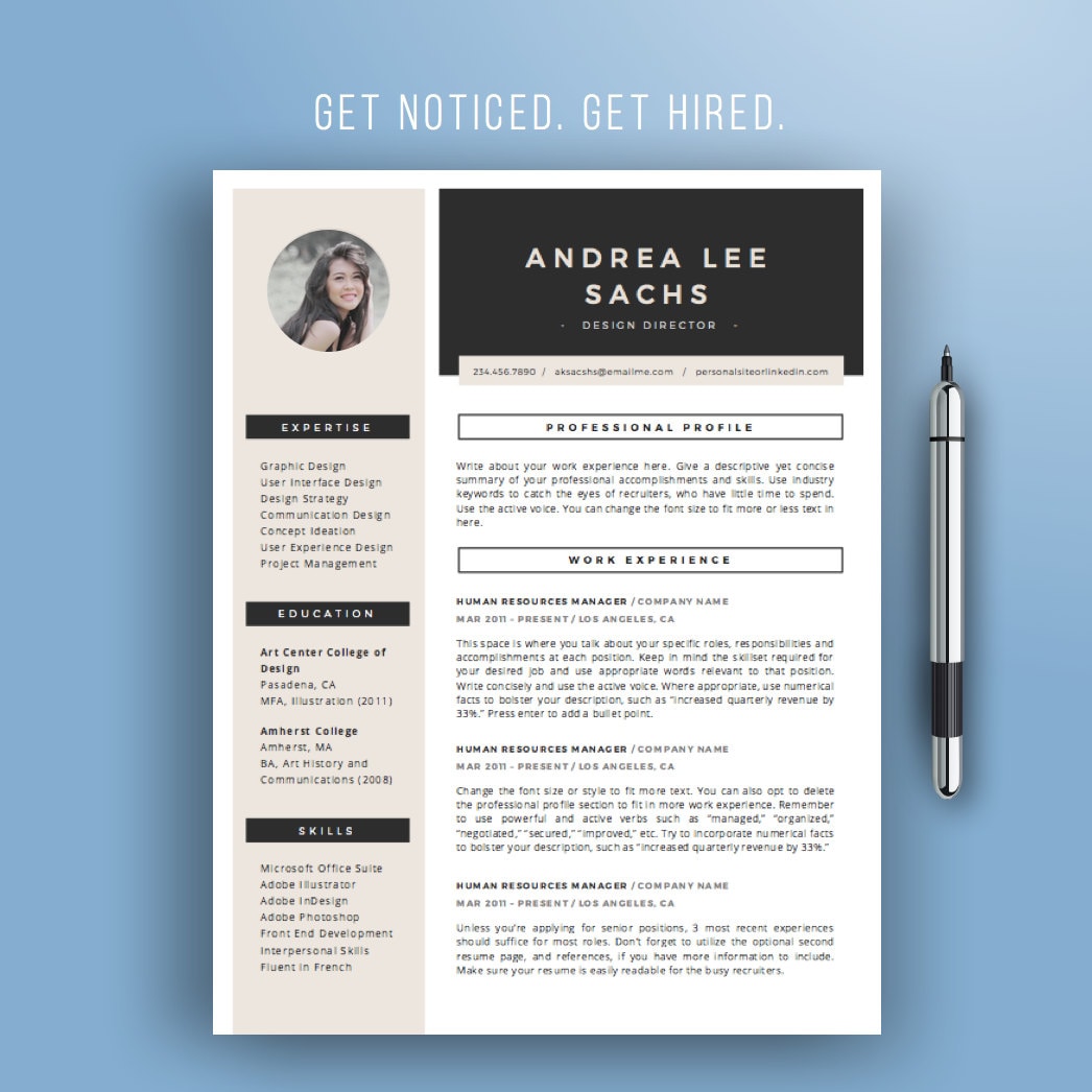 sale resume template instant download creative cv template