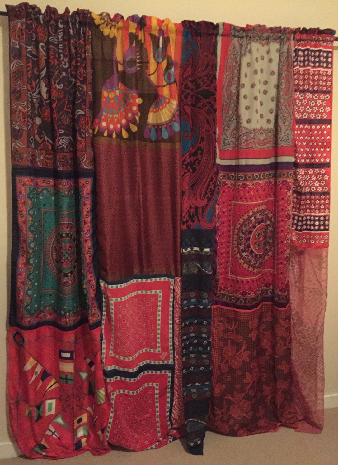 Boho Curtains Hippie Drapes Panels Boho Gypsy Fringe