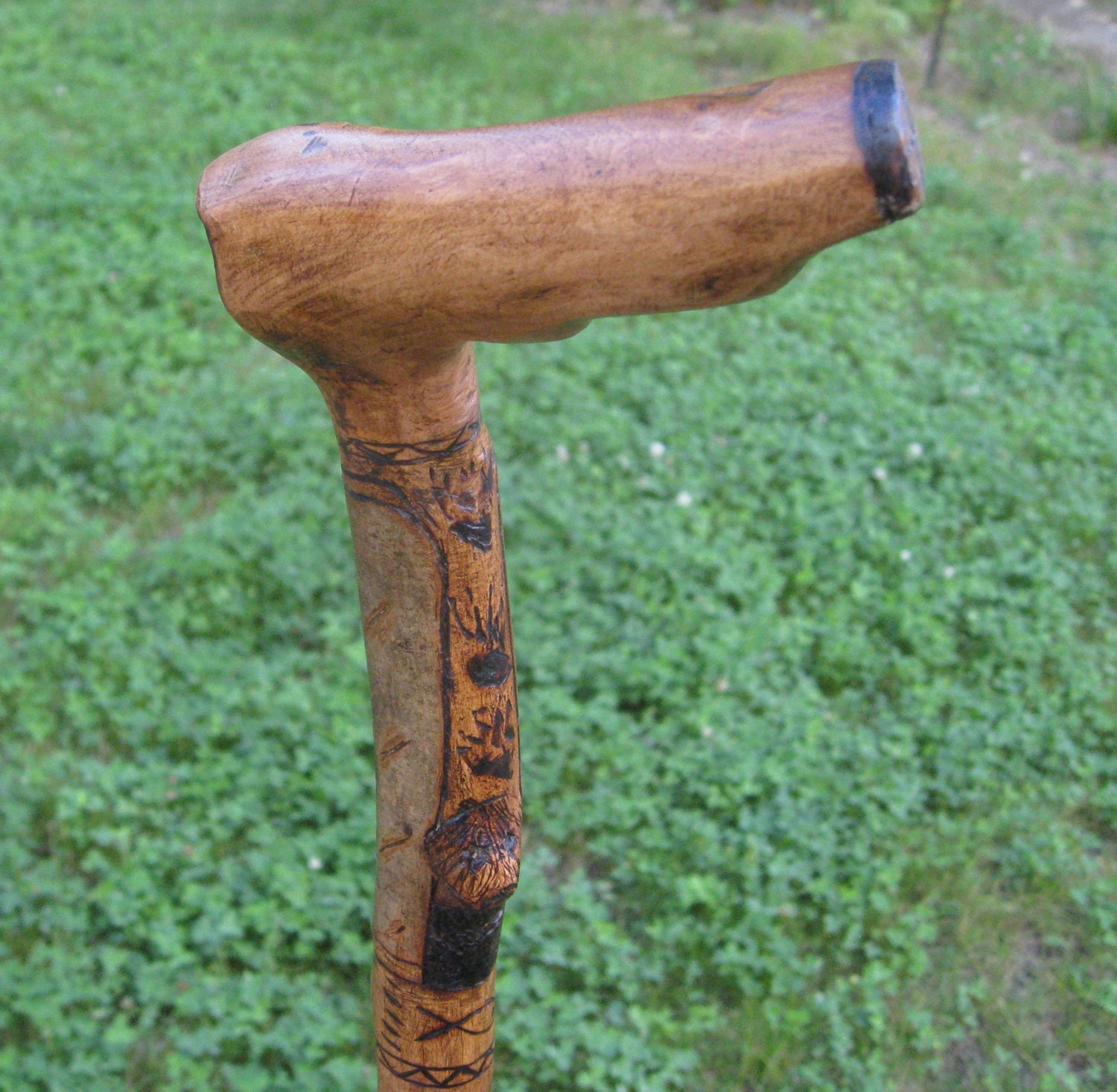 Vintage Walking stick cane Hand carved cane / Creation