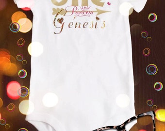 Birthday onesie, one, first birthday, princess, First.Birthday Onesie, Girl Birthday 1st Birthday Shirt, Second Birthday, pink, gold