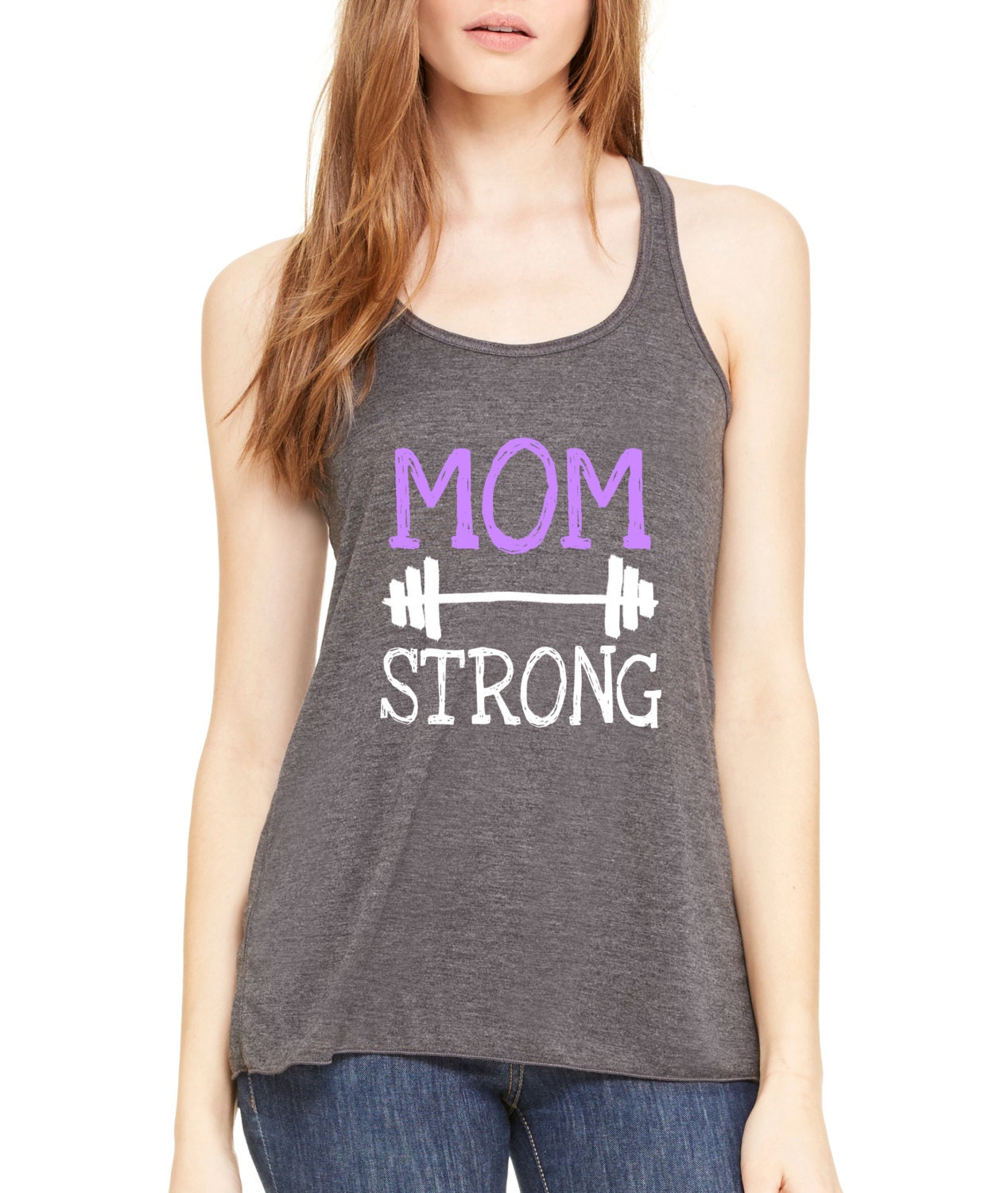 Mom Strong Workout Tank Top Flowy Mom Tank by