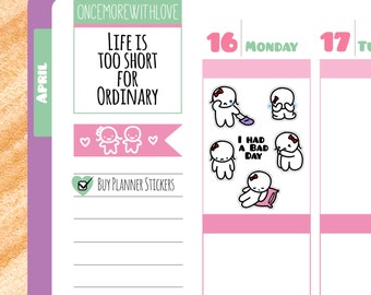 Munchkins - I Had A Bad Day Sad Munchkin Planner Stickers (M64)
