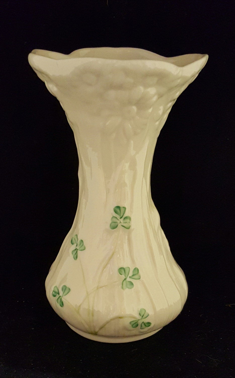 Belleek Shamrocks and Daisy Vase