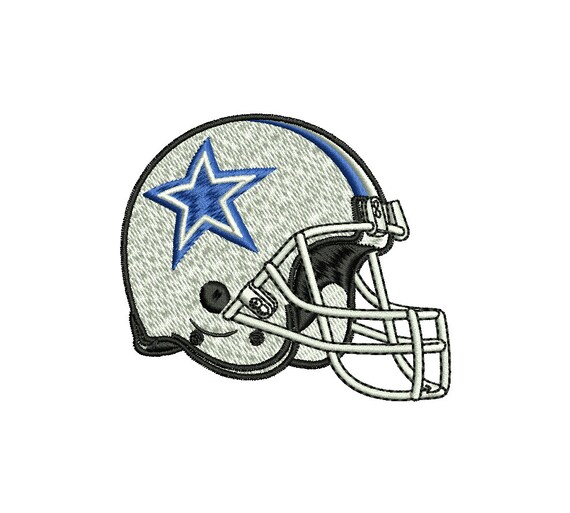 DALLAS COWBOYS HELMET machine embroidery design Instant