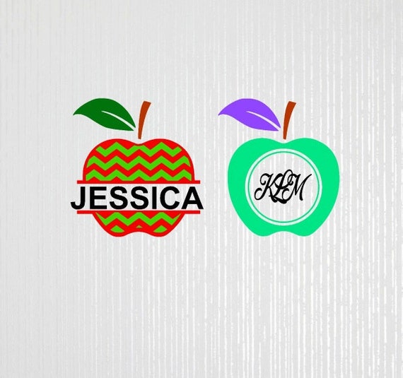 Download split monogram apple svg circle monogram apple by OhThisDigitalFun