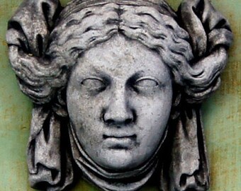Garden Maiden Concrete Wall Plaque Cement European Garden Statue Hanging Palque Art Cast Stone French Statuary