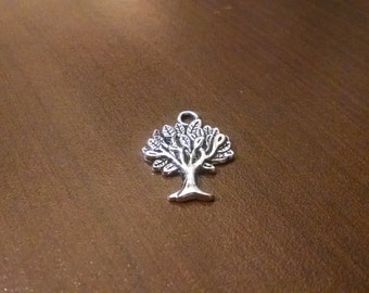 5pcs - Silver Plated Tree of Life Charm - Family Tree Charm - Tree Pendant - Silver Tree Pendant - Pendant - Jewelry Supplies B16