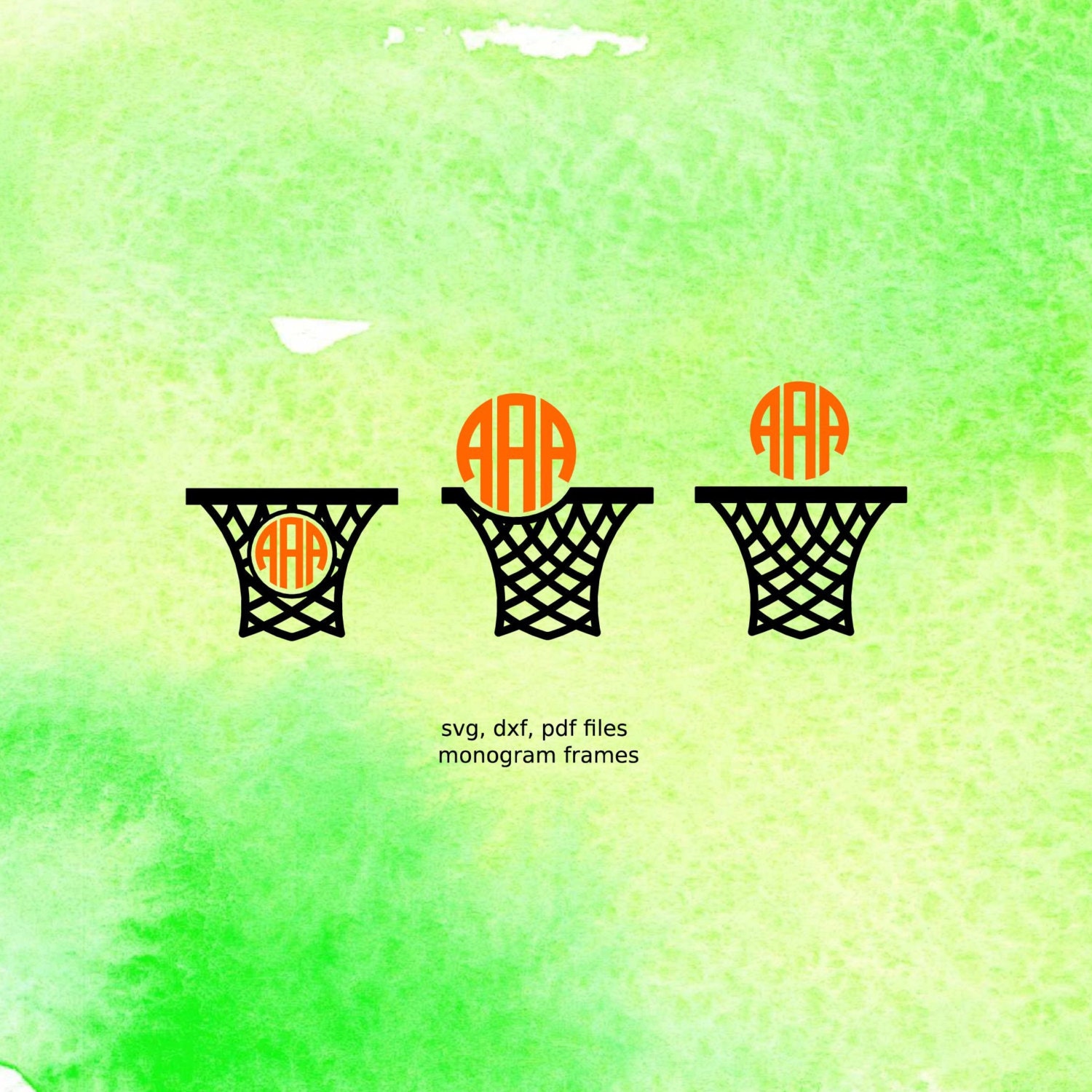 Download Basketball Monogram SVG file basketball basket monogram