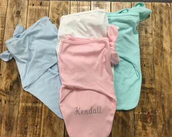 Personalized Baby Swaddler, Baby Name Swaddle Blanket