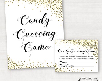 Candy guess game | Etsy