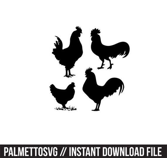 Download chickens stencil svg dxf file instant download silhouette