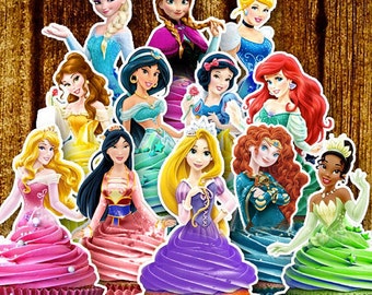 PRINTABLE Disney Princess Cupcake Toppers / Classic & New Princess's / Instant Download / Printable Party Favors