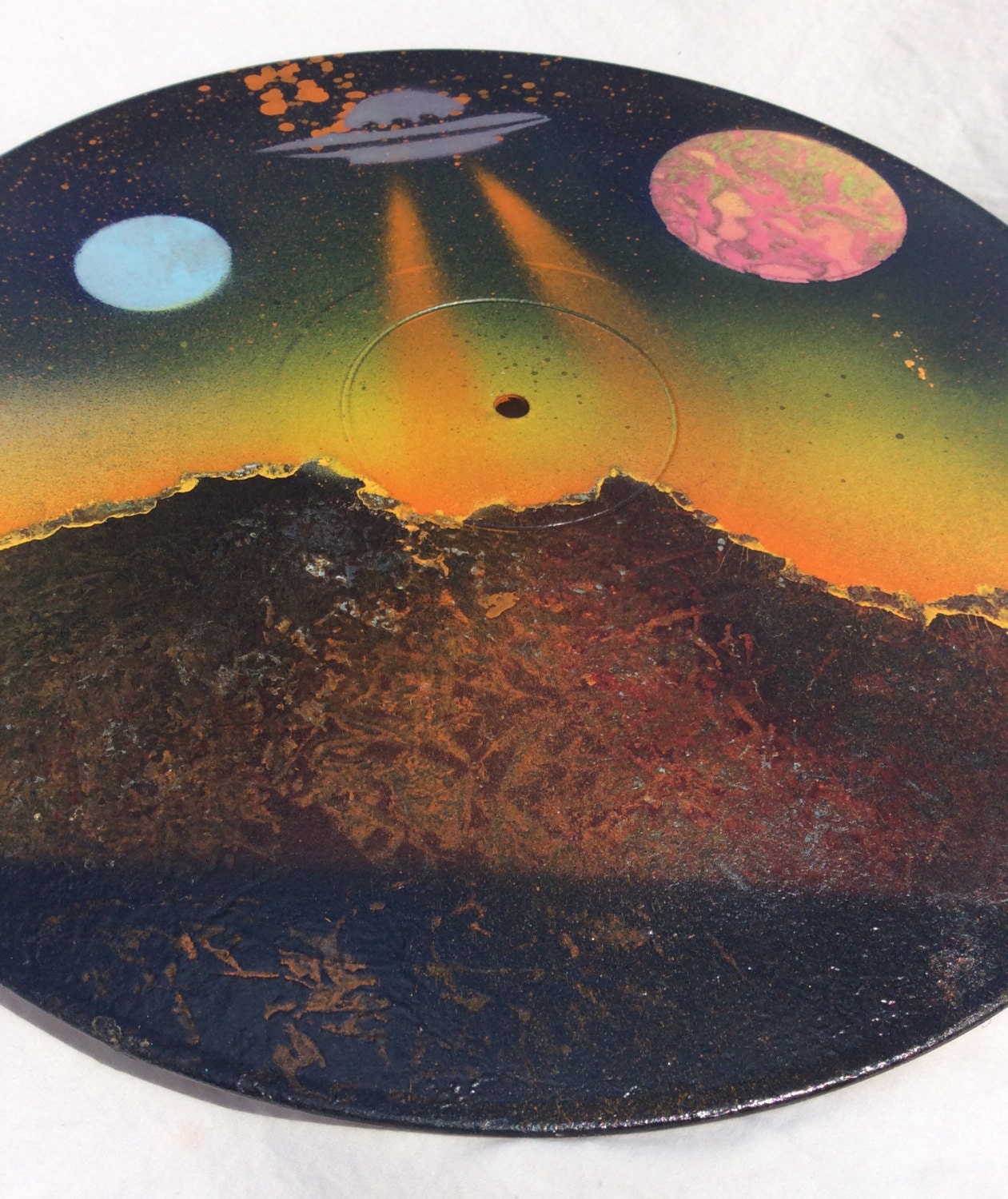 Outer Space Vinyl Record Retro Wall Art by GalacticVinyl on Etsy