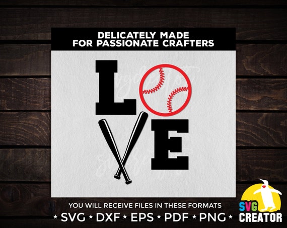 Download Love Baseball SVG for cutting svg file for by SVGCREATOR on Etsy