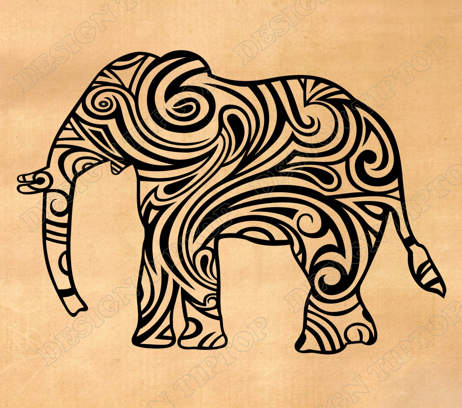 Elephant svg Silhouette Studio files Cricut Elephant