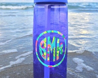 Camelbak Water Bottle Custom Lilly Pulitzer Inspired Monogram Camelbak .75L Eddy Water Bottle