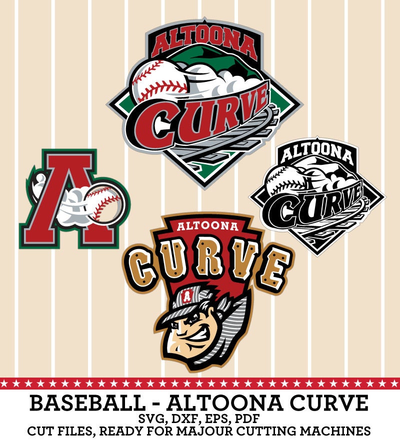 Altoona Curve Baseball Logo SVG dxf eps PDF by SVGsilhouetteDXF