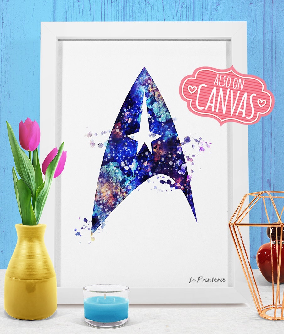Star Trek Wall Art Canvas Starfleet Insignia Art Prints Wall