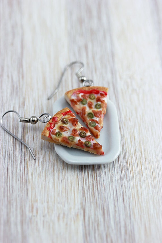 Bacon Pizza Earrings