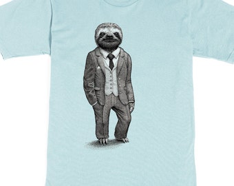 Sloth Shirt - Animal Tshirt - Birthday Gift Men - Stylish Sloth Graphic Tee - Men's Shirt - Animal Art - Scatterbrain Tees