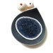 Ceramic & recycled glass Sculpture Caribbean Leaf Bowl Plate Soap Dish Deep Blue Pottery Recycled Glass Bathroom Decor Gift For Men or women