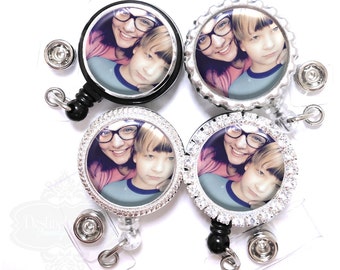 Photo Lanyard Badge Reel - Personalized Custom Picture or Photograph Retractable ID Holder (A000)