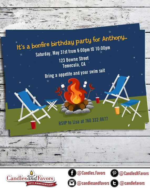 Diy Printable Bonfire And Or 28 Images Backyard Bonfire Birthday Invitation Printable Diy No Cfire Invitation Template Free