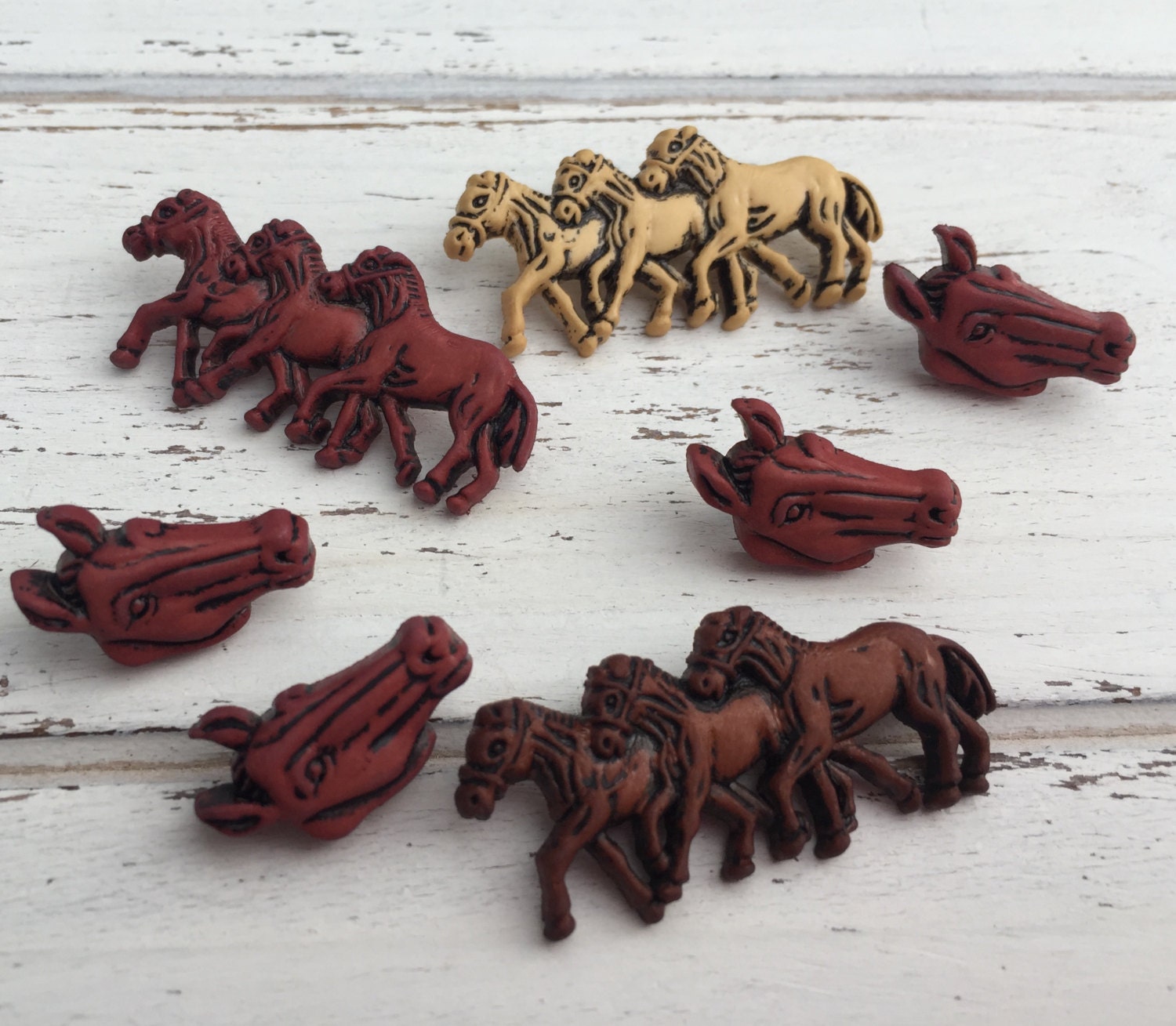 Horse Buttons Packaged Novelty Buttons by Buttons Galore