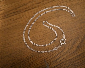 Sterling silver figgaro chain made to order