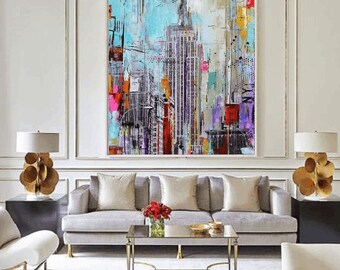 Painting 54"x32" ,Acrylic Painting, large painting ,canvas painting , Abstract painting from Jolina Anthony