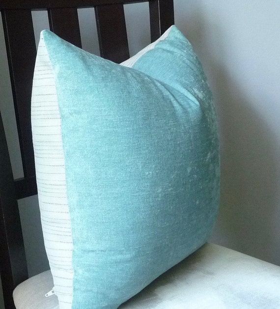 aqua plush pillow