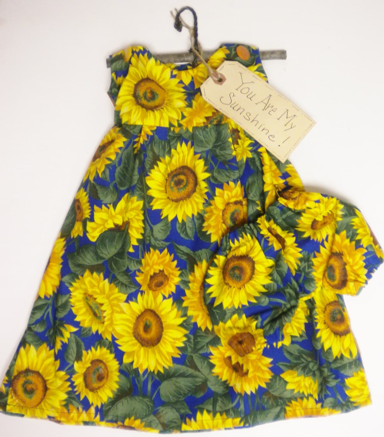 Sunflower Sun Dress with matching Bloomers Primitive Dresses