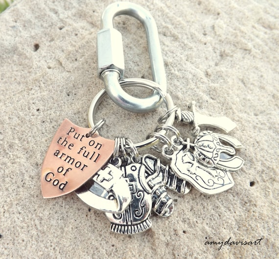 Personalized Armor Of God Keychain Christian Keychain