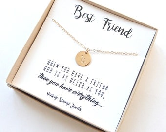 Gold Initial Necklace,Best Friend Necklace, Birthday gift, Personalized Necklace, Sterling Silver,Gold Initial Necklace,Gift for her